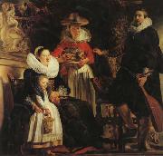 Jacob Jordaens The Artist and His Family in a Garden USA oil painting reproduction
